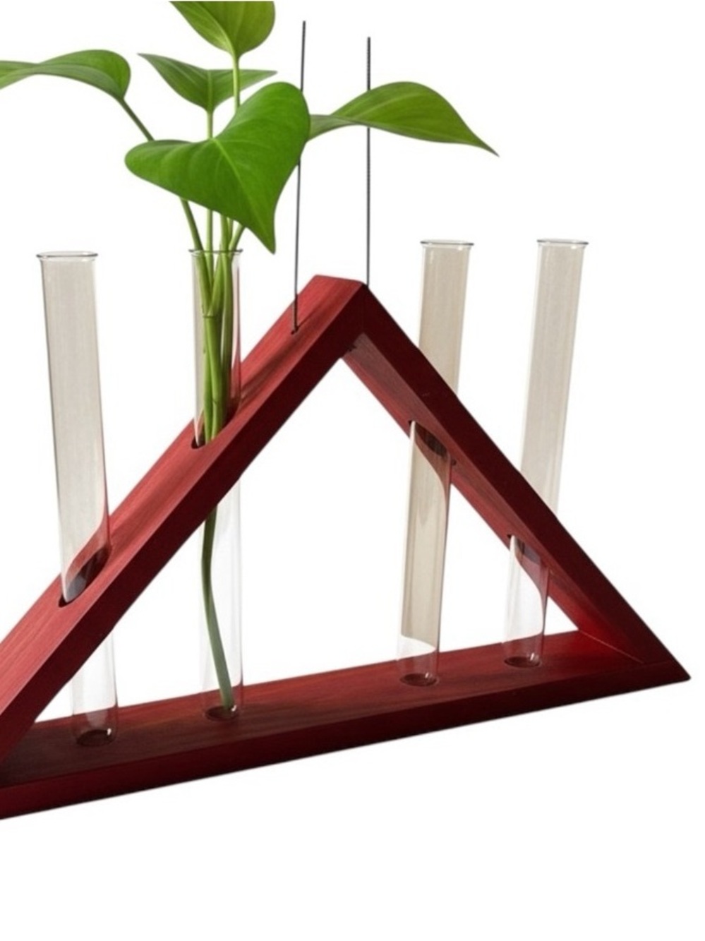 Red Triangle Hanging Test Tube Vase - Home Dining